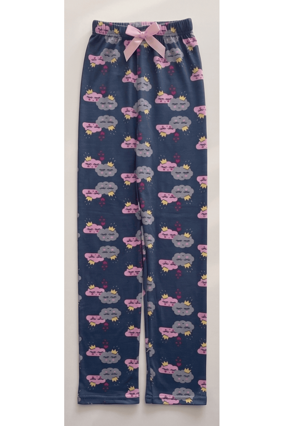Viskon Mavi Bulut Desenli Kadın Pijama Altı Viskon Mavi Bulut Desenli Kadın Pijama Altı